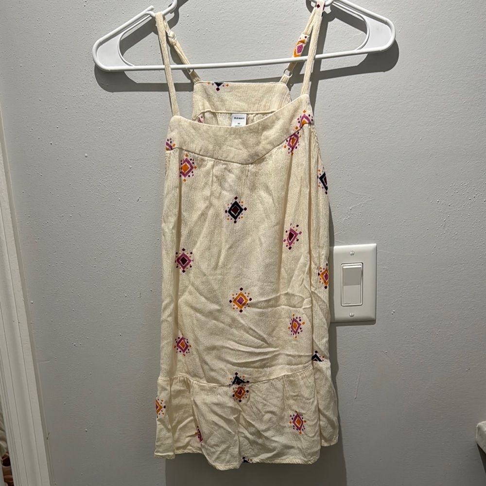Old Navy Cream Top with Colorful Accents